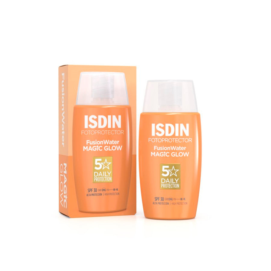 ISDIN Fusion Water Magic Glow Fotoprotector Solar FPS 30 Textura Ultra Ligera 50Ml