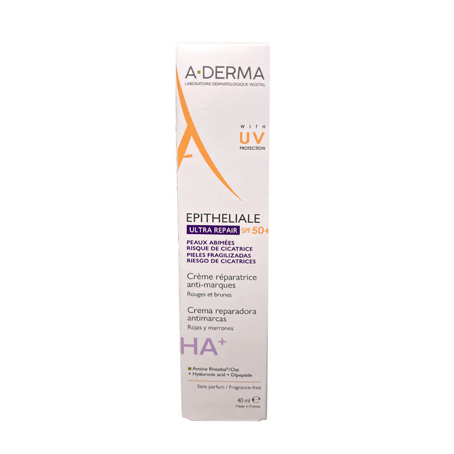 A-Derma Epitheliale AH Ultra Crema Reparadora y Protectora FPS 50 40 mL