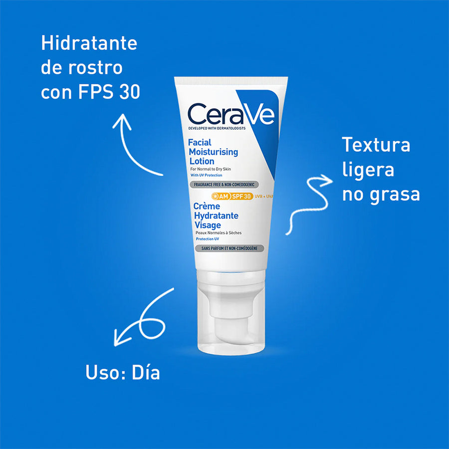 CeraVe Locion Hidratante de Rostro SPF30 52mL