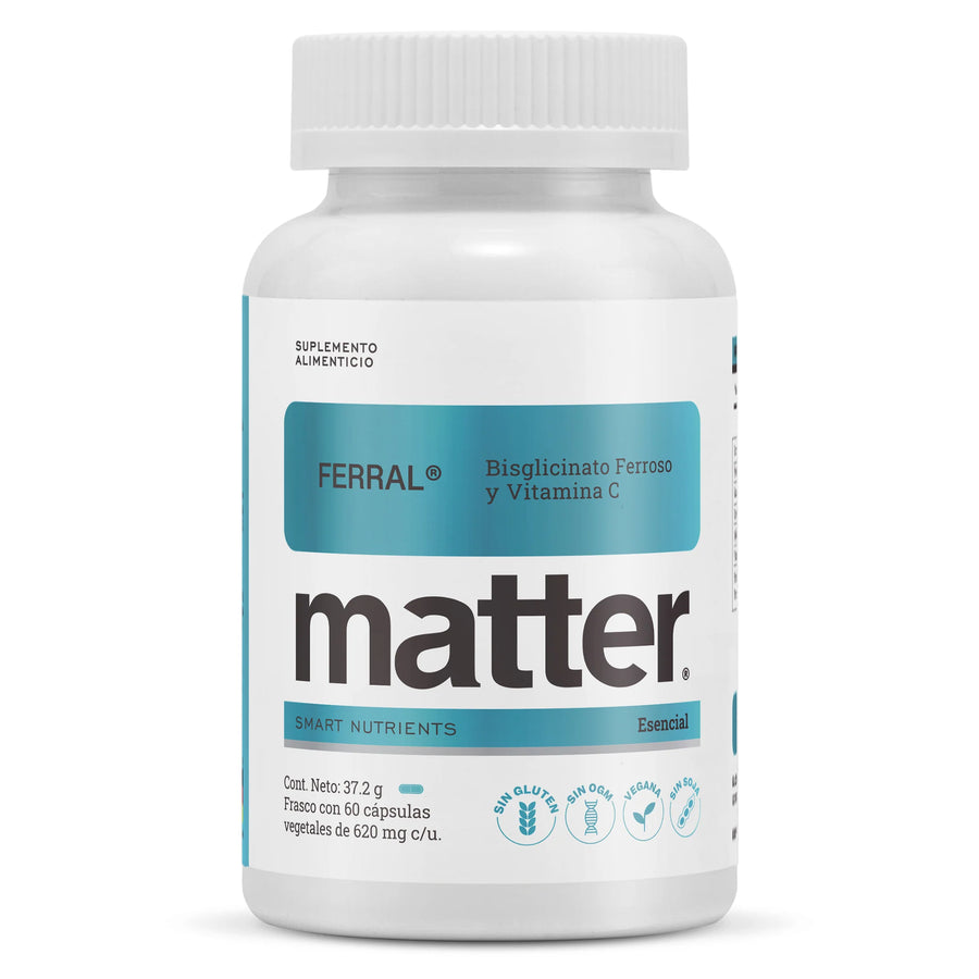 Matter Ferral Bisglicinato Ferroso y Vitamina C 60 caps