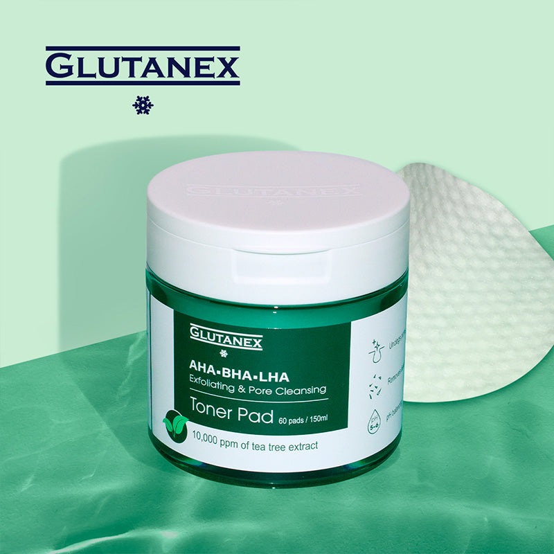 Glutanex AHA-BHA-LHA Exfoliating & Pore Cleansing Toner Pad 60 pads/150mL