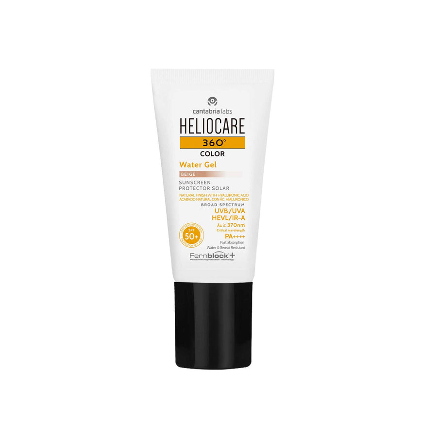Heliocare 360 Water Gel Protector Solar con Color Tono Beige FPS 50+ 50mL