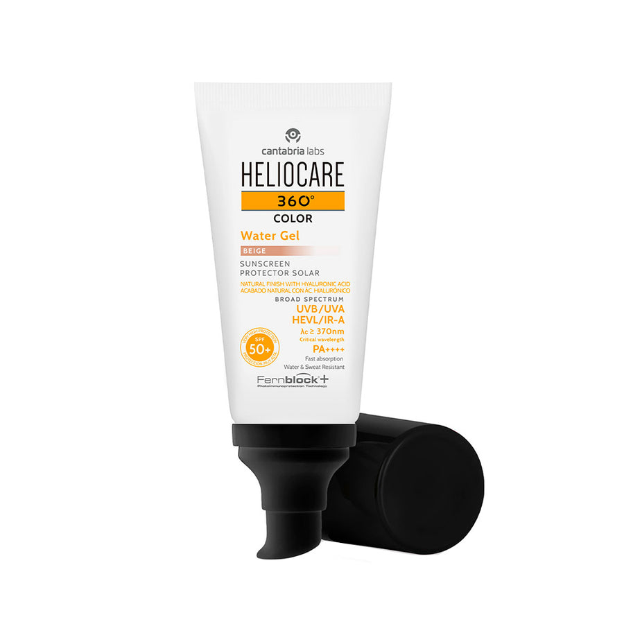 Heliocare 360 Water Gel Protector Solar con Color Tono Beige FPS 50+ 50mL