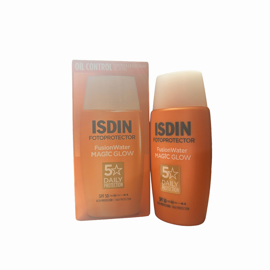 ISDIN Fusion Water Magic Glow Fotoprotector Solar FPS 50 Textura Ultra Ligera 50Ml
