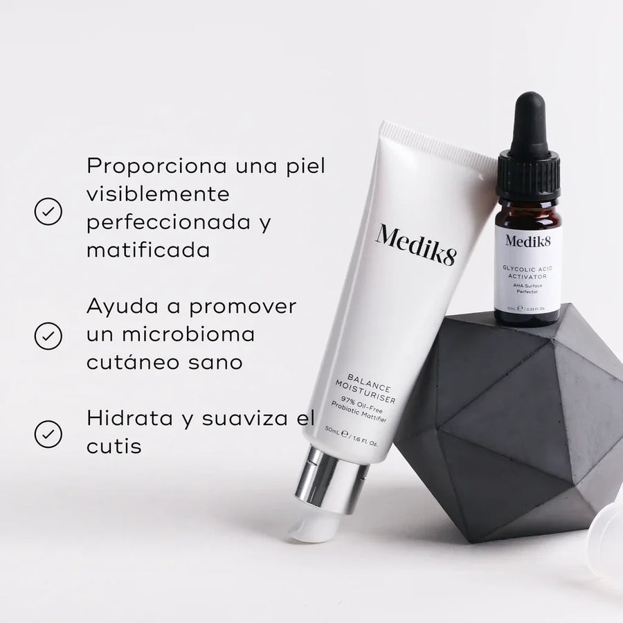 Medik8 Balance Moisturiser & Glycolic Acid Activator 50mL