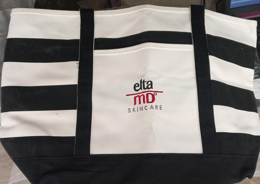PLV ELTA MD SUMMER BAG RAYADA EN COLOR NEGRO Y BLANCO