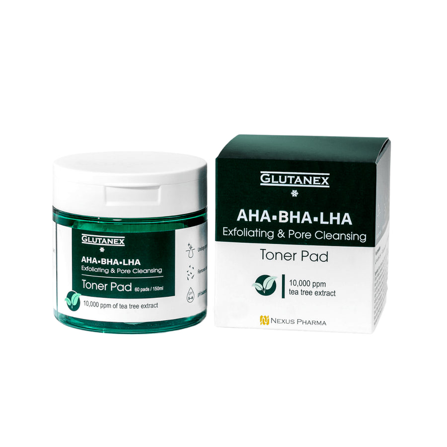 Glutanex AHA-BHA-LHA Exfoliating & Pore Cleansing Toner Pad 60 pads/150mL