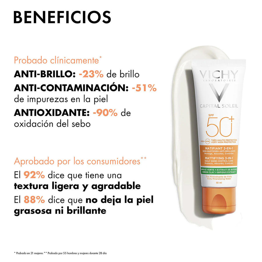 Vichy Capital SoleiI Matificante 3 en 1 SPF 50+ 50mL