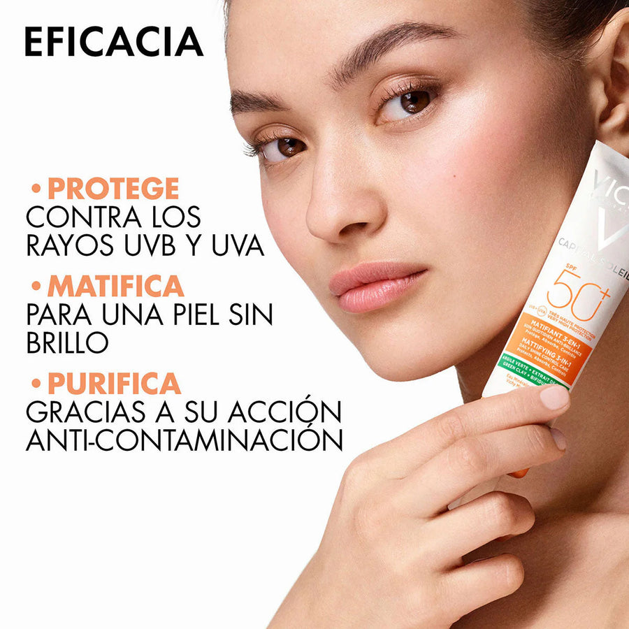 Vichy Capital SoleiI Matificante 3 en 1 SPF 50+ 50mL