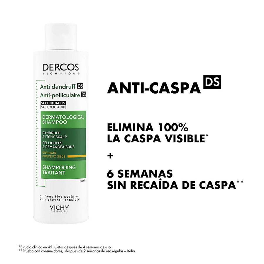 Vichy Dercos Caspa Seca Shampoo Cuidado Capilar 200Ml