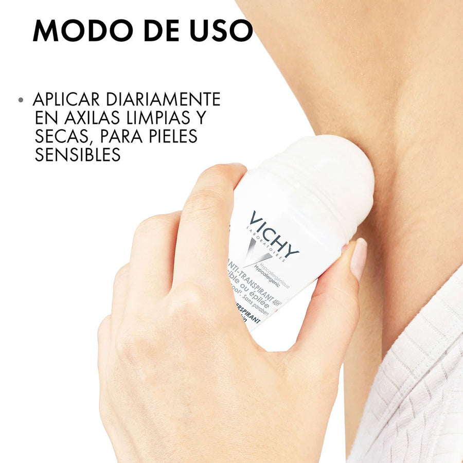 Vichy Roll on Antitranspirante Piel Sensible 48hr 50 mL