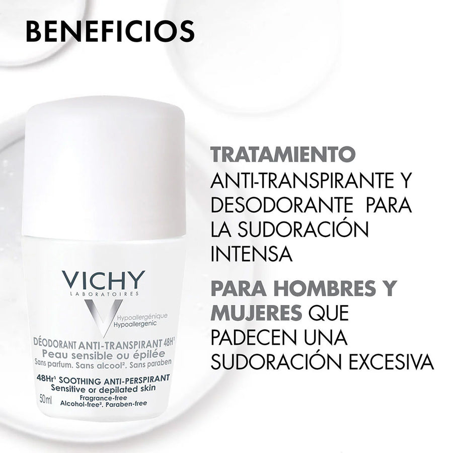 Vichy Roll on Antitranspirante Piel Sensible 48hr 50 mL