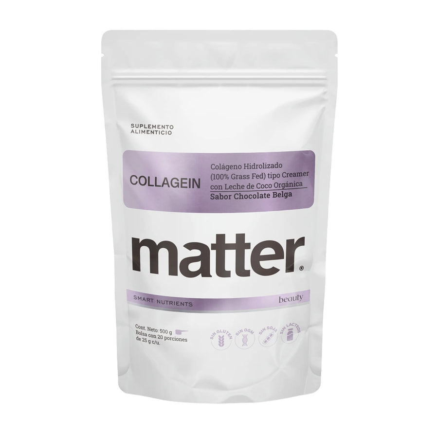 Matter Collagein Tipo Creamer Con Leche de Coco Organica Sabor Chocolate Belga 500 g