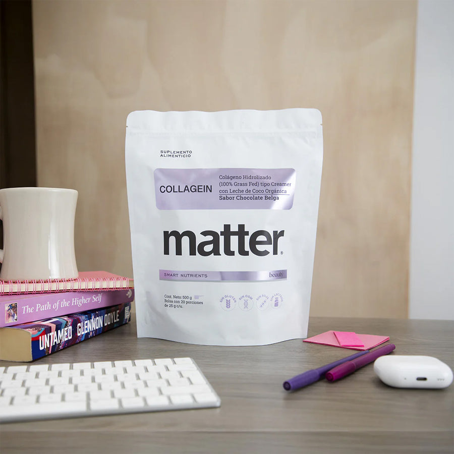 Matter Collagein Tipo Creamer Con Leche de Coco Organica Sabor Chocolate Belga 500 g