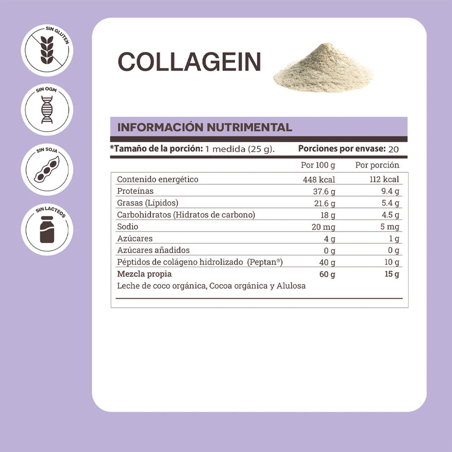 Matter Collagein Tipo Creamer Con Leche de Coco Organica Sabor Chocolate Belga 500 g