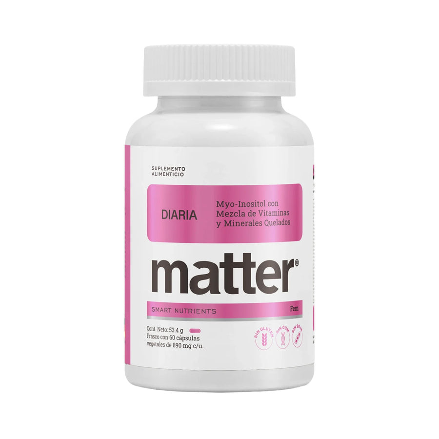 Matter Diaria Myo-Inositol con Mezcla de Vitaminas y Minerales Quelados 60Caps