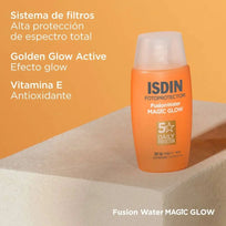 ISDIN Fusion Water Magic Glow Fotoprotector Solar FPS 50 Textura Ultra Ligera 50Ml