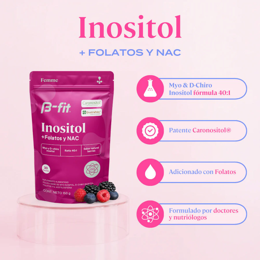 B-Fit Inositol + Folatos & NAC 150g