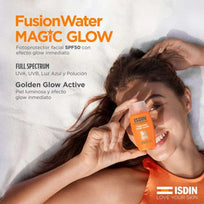 ISDIN Fusion Water Magic Glow Fotoprotector Solar FPS 50 Textura Ultra Ligera 50Ml