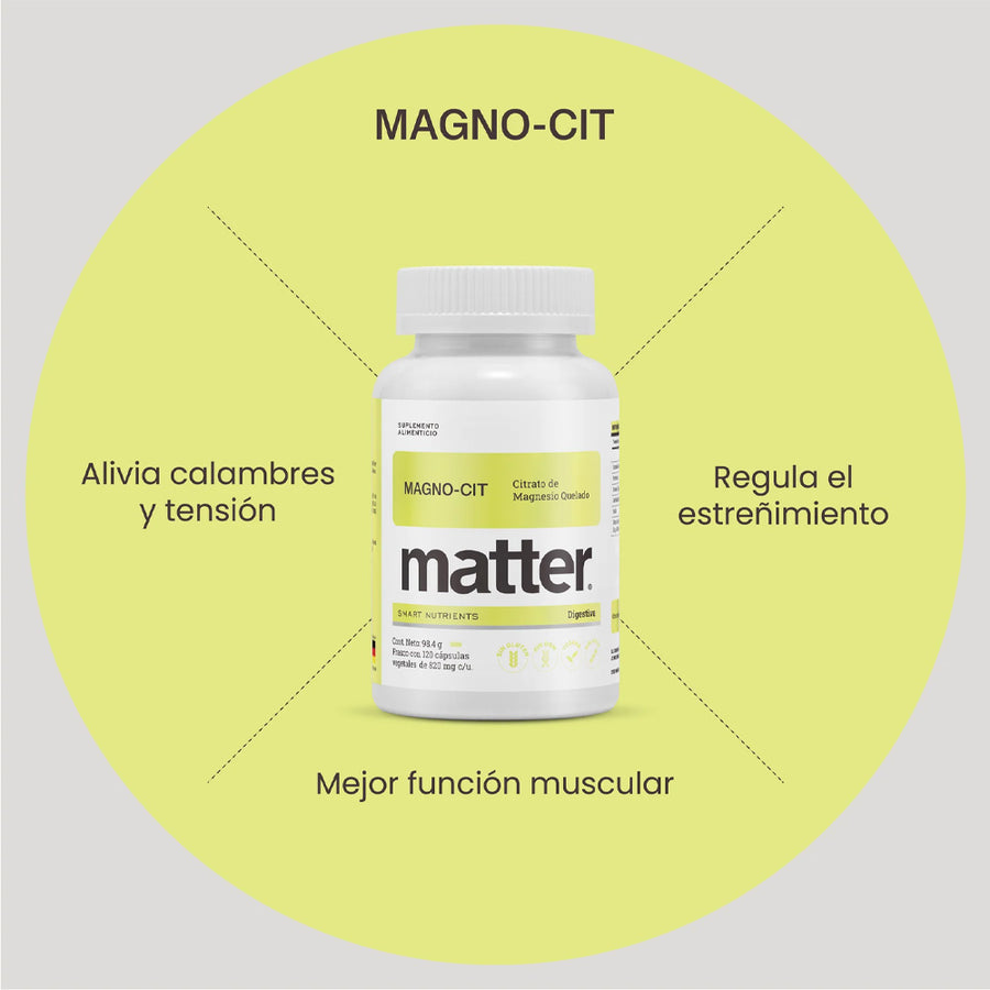 Matter Magno Cit Citrato de Magnesio Quelado 120 Caps