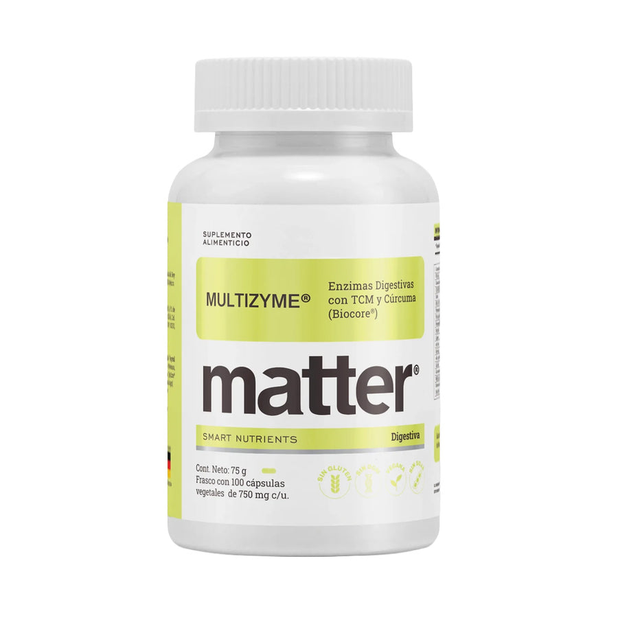 Matter Multizyme Enzimas Digestivas con TCM y Curcuma 100Caps