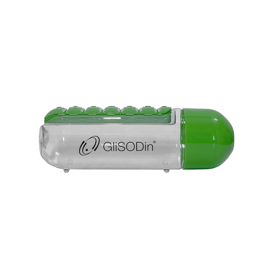 PLV GLISODIN BOTELLA TRANSPARENTE TAPA VERDE