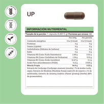 Matter UP Adaptogenos con Rhodiola Cordyceps, Ginseng y PABA 90Caps