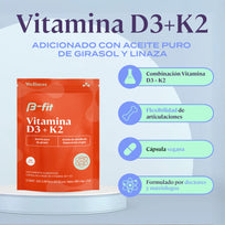 B-Fit Vitamina D3+K2 120 caps