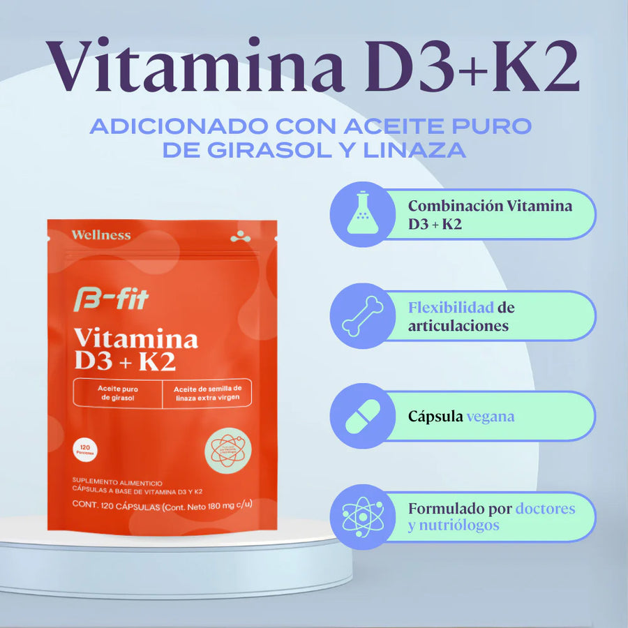 B-Fit Vitamina D3+K2 120 caps
