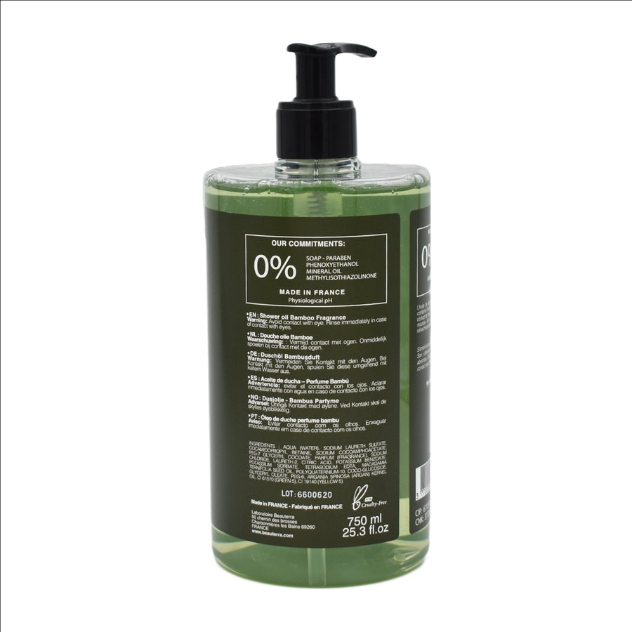 BeauTerra Huile de Douche Shower Oil Bambou 750mL-Haut Boutique