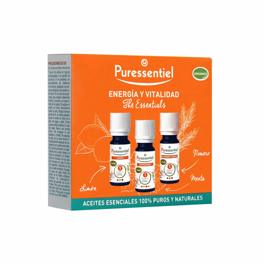 Puressentiel Essential Kit Energia Vitalidad Aceite Limon Menta Romero 10mL-Haut Boutique
