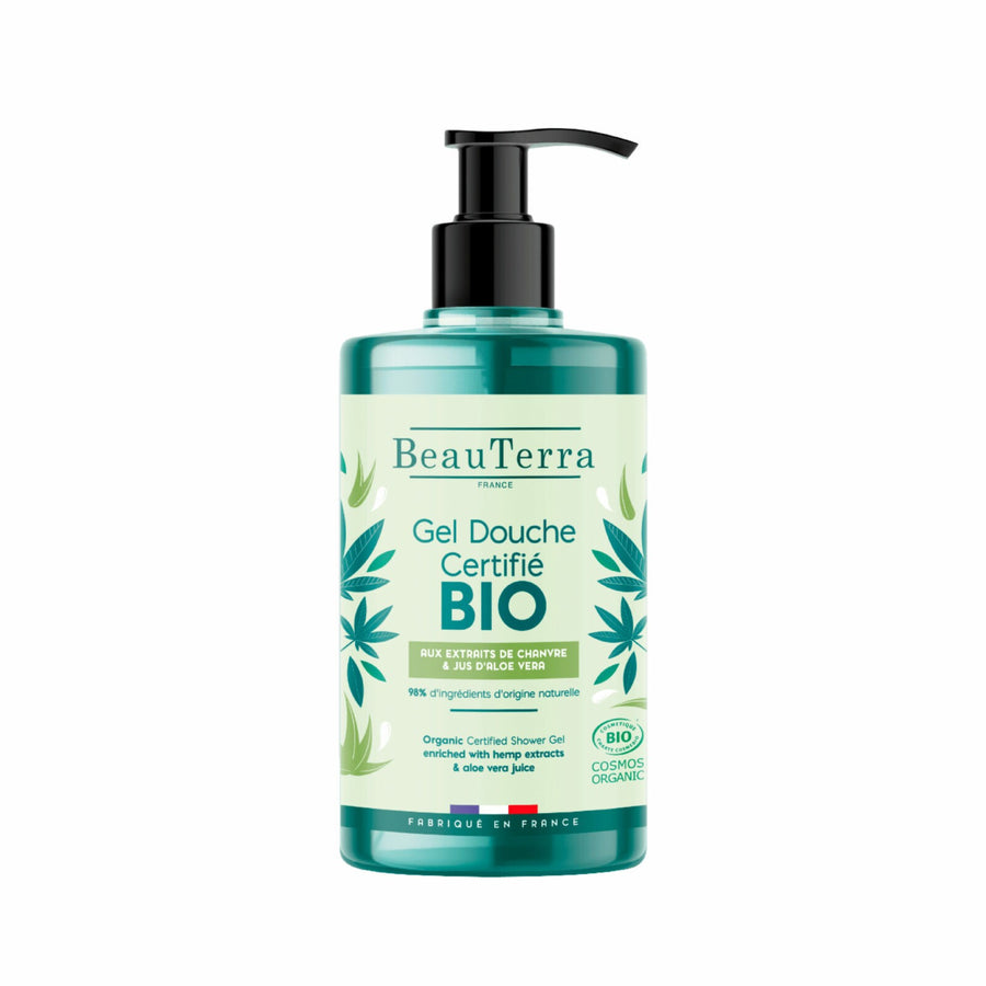 BeauTerra Gel Douche Certifie Bio Aux Extraits de Chanvre & Jus Daloe Vera 750 mL-Haut Boutique