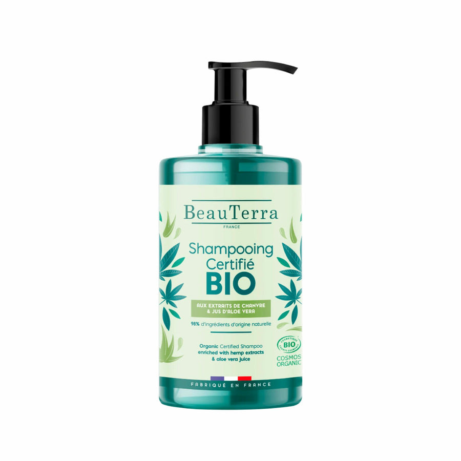 BeauTerra Shampooing Certifie Bio Aux Extraits de Chanvre & Jus Daloe Vera 750 mL-Haut Boutique