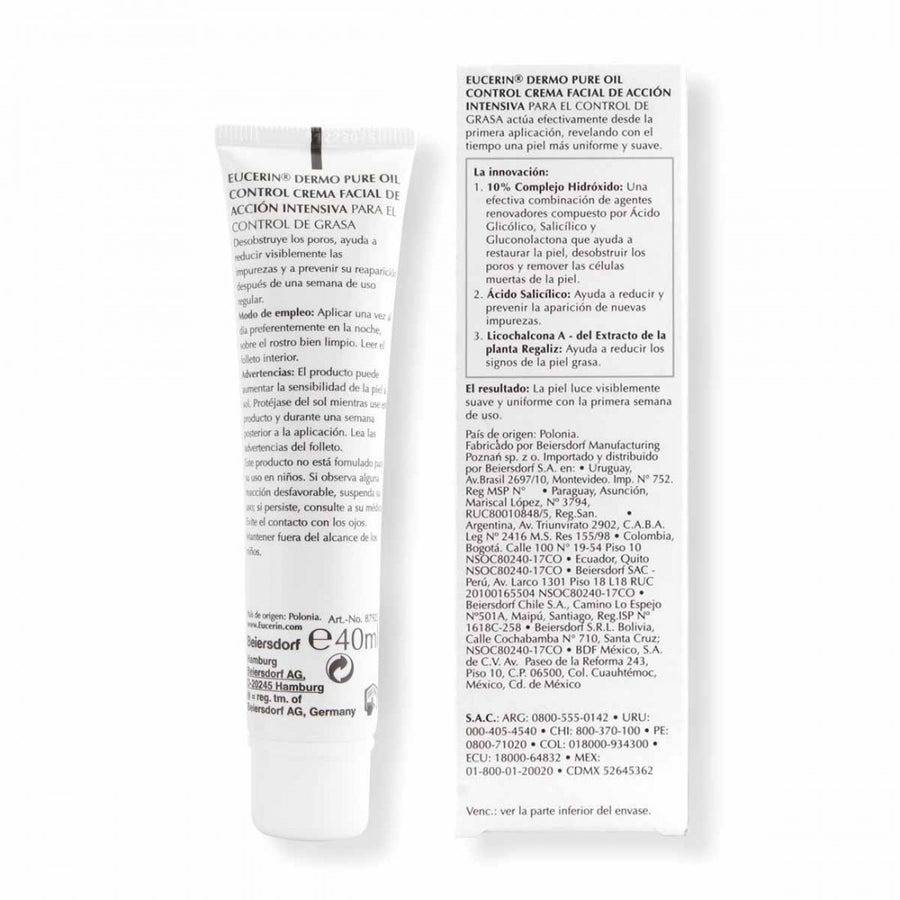 Eucerin DermoPure Oil Control Crema Facial Accion Intensiva 40mL-Haut Boutique